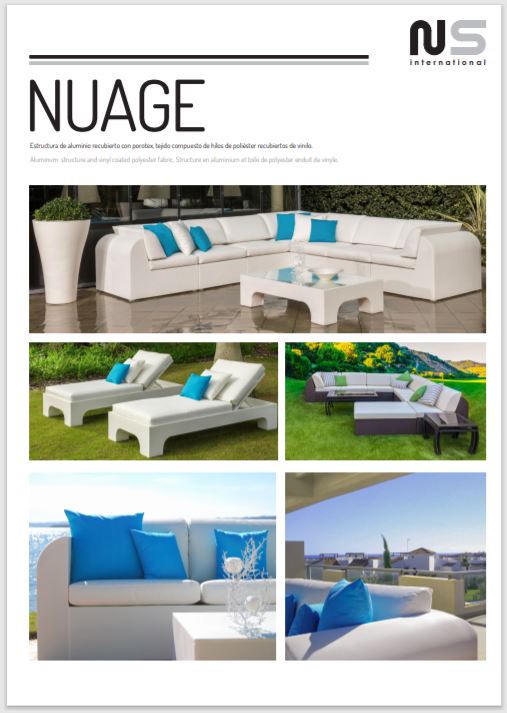 aluminium garden modular sofas and armchairs set NUAGE in Marbella